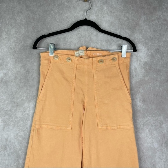 Pilcro By Anthropologie Kit High-Rise Crop Jeans In Petal Peach Women's Sz 26 - Picture 4 of 10